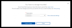 azure cloud shell select subscription