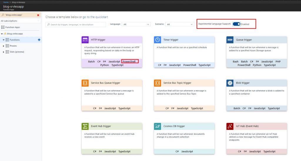 new powershell function
