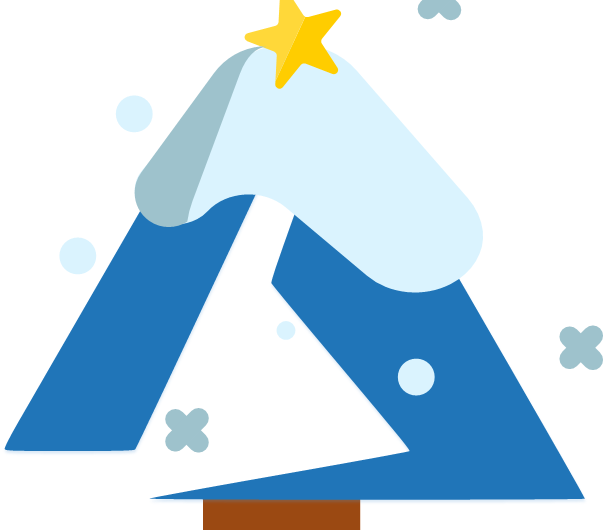 Azure logo as christmas tree